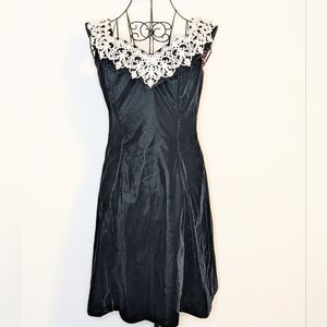 Gunne Sax Jessica McClintock Dress ~ sz 7/8 Black Velvet Formal